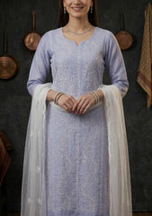 Formals - Riwaj - Fancy 26 - Ari & Mukesh Work - 2 Pcs - D#01 - Blue 2