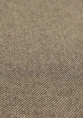Tweed Jacketing Selvage Fish Bone Woollen Fabric - L Brown