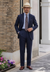 Carlo Barbera Riserva Superfine Exclusive Wool Fabric - Blue