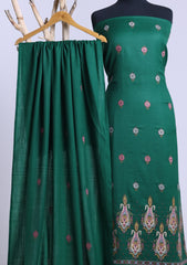 Winter - Riwaj - Pashmina Embroidered Suit - D#09 - D Green