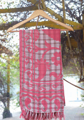 Pure Pashmina Kaani Jamawar Shawl D - 28 - Carrot