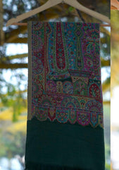 Pure Jamawar Kaani Shawl D - 2259 - D Green