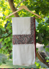 Pashmina Patch Work Shawl D - 17 - Fawn