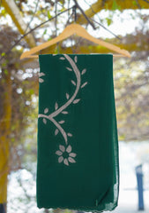 Pashmina Patch Work Shawl D - 22 - B Green