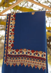 Pashmina Ari Work Shawl D - 113 - Ink Blue