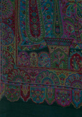Pure Jamawar Kaani Shawl D - 2259 - D Green