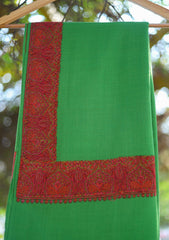 Pashmina Emboridered Shawl D - 114 - Parrot