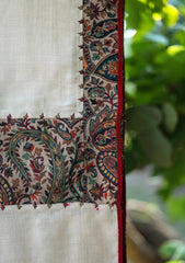 Pashmina Patch Work Shawl D - 17 - Fawn