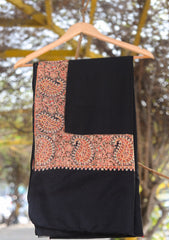 Pashmina Emboridered Shawl D - 69B - Black