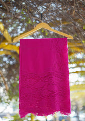 Pashmina Net Patch Work Scarf D - 04B - Pink