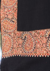 Pashmina Emboridered Shawl D - 69B - Black