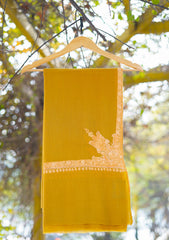 Pure Pashmina Kashmiri Work Shawl D - 29 - Golden