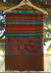 Pure Pashmina Kaani Jamawar Scarf D - 12 - T Golden