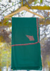 Pashmina Emboridered Shawl D - 01C - B Green