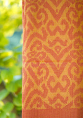 Pure Pashmina Kaani Jamawar Shawl D - 61 - Rust