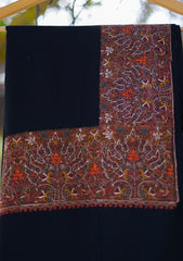 Pashmina Emboridered Shawl D - 139 - Black