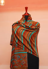 Pure Pashmina Kaani Jamawar Scarf D - 12 - T Golden