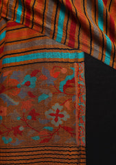 Pure Pashmina Kaani Jamawar Scarf D - 12 - T Golden