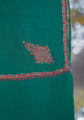 Pashmina Emboridered Shawl D - 01C - B Green