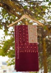 Pure Pashmina Kashmiri Work Shawl D - 17 - M Skin