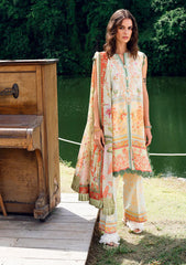 Lawn - Roheenaz - Garden Veil - Printed 25 - RGV#08-B - Gold Riddle