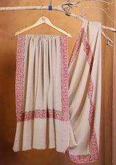 Pashmina Kashmiri Border Shawl D#172 - Skin