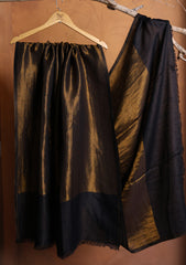 Pashmina Plain Shaded Shawl D#01 - Black