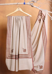 Pashmina Embroidered Border Shawl D#267 - Skin