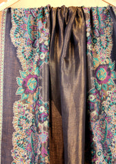 Pashmina Zari Jamawar Shawl D#03 - Black