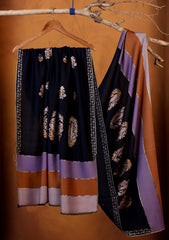 Pashmina Ari Work Shawl D#07 - N Blue 1