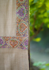 Pashmina Patch Work Shawl D - 15 - L Brown