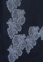 Pure Pashmina Kaani Jamawar Scarf D - 16B - Black