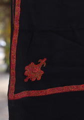 Pashmina Emboridered Shawl D - 61B - Black