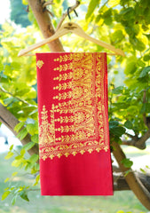 Pashmina Ari Work Shawl D - 99 - Red