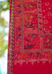 Pure Pashmina Kaani Jamawar Shawl D - 52 - SH Pink