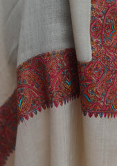 Pashmina Kashmiri Work Shawl D - 0003 - Skin