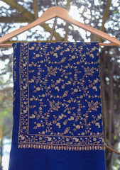 Pashmina Emboridered Shawl D - 137 - N Blue