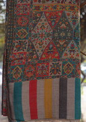 Pure Pashmina Kaani Shawl D - 01D - M Green