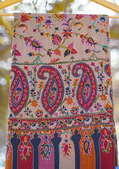 Pure Pashmina Qalamkari Shawl D - 04 - Brown