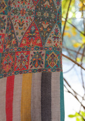 Pure Pashmina Kaani Shawl D - 01D - M Green