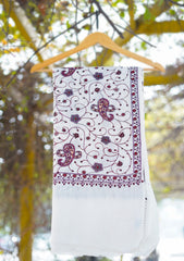 Pashmina Emboridered Shawl D - 130 - Off White