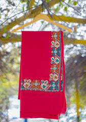 Pashmina Emboridered Shawl D - 65 - Red