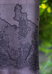 Pure Pashmina Kaani Jamawar Scarf D - 16 - M Muave