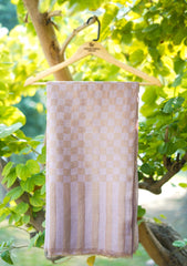 Pashmina Check Shawl D - 05D - Golden Lilac