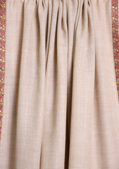Pashmina Embroidered Border Shawl D#267 - Skin