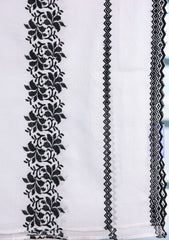 Embroidered Lawn Summer Shawl D#67 - White