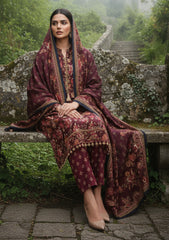 Winter - Riwaj - Printed Marina - 3 Pcs - Wool Shawl 25 - D#85