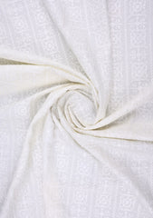 Elite Men China Boski Embroidered 6 Pound Brown Selvage - Off White