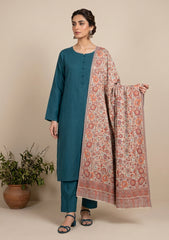 Winter - Riwaj - Pashmina Kani Jamawar 3 Pcs Suit - D#01 - Z Skin