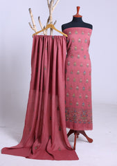 Winter - Riwaj - Pashmina Embroidered Suit - D#10 - T Pink